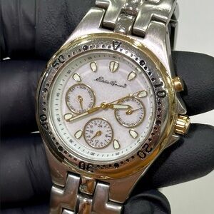 Eddie Bauer 0493 Triple Calendar Two-Tone SS 39mm Men’s Classic Watch